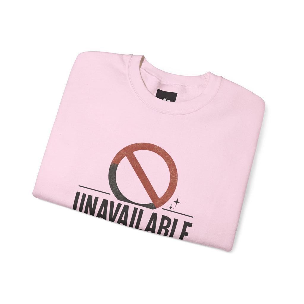 Crewneck Sweatshirt — Minimalist Red Prohibition Symbol Graphic