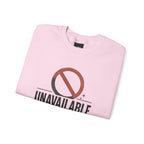 Crewneck Sweatshirt — Minimalist Red Prohibition Symbol Graphic