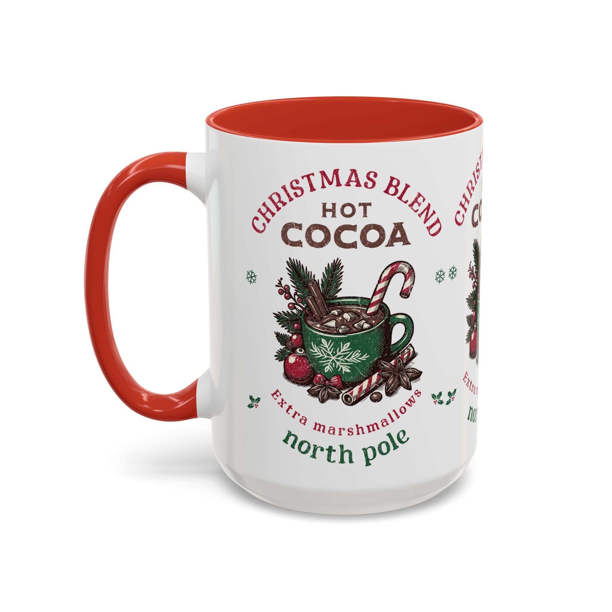 Christmas Blend Hot Cocoa Coffee Mug — North Pole Holiday Cocoa Gift (11/15oz)