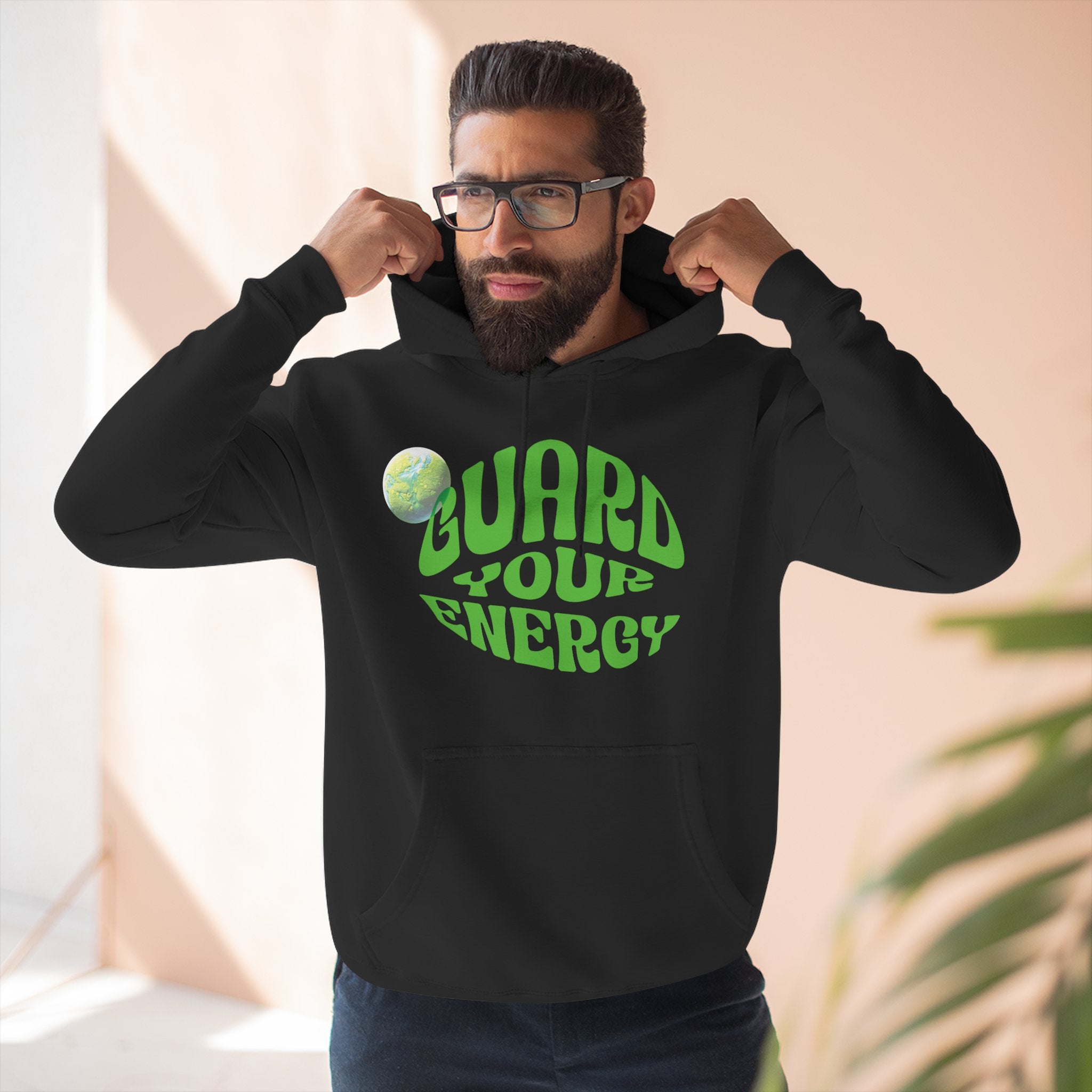 Guard Your Energy Hoodie — Positive Vibes Graphic Pullover