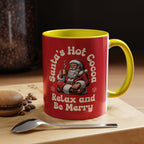 Santa Hot Cocoa Accent Coffee Mug — "Santa's Hot Cocoa Relax and Be Merry" Holiday Mug (11/15oz)