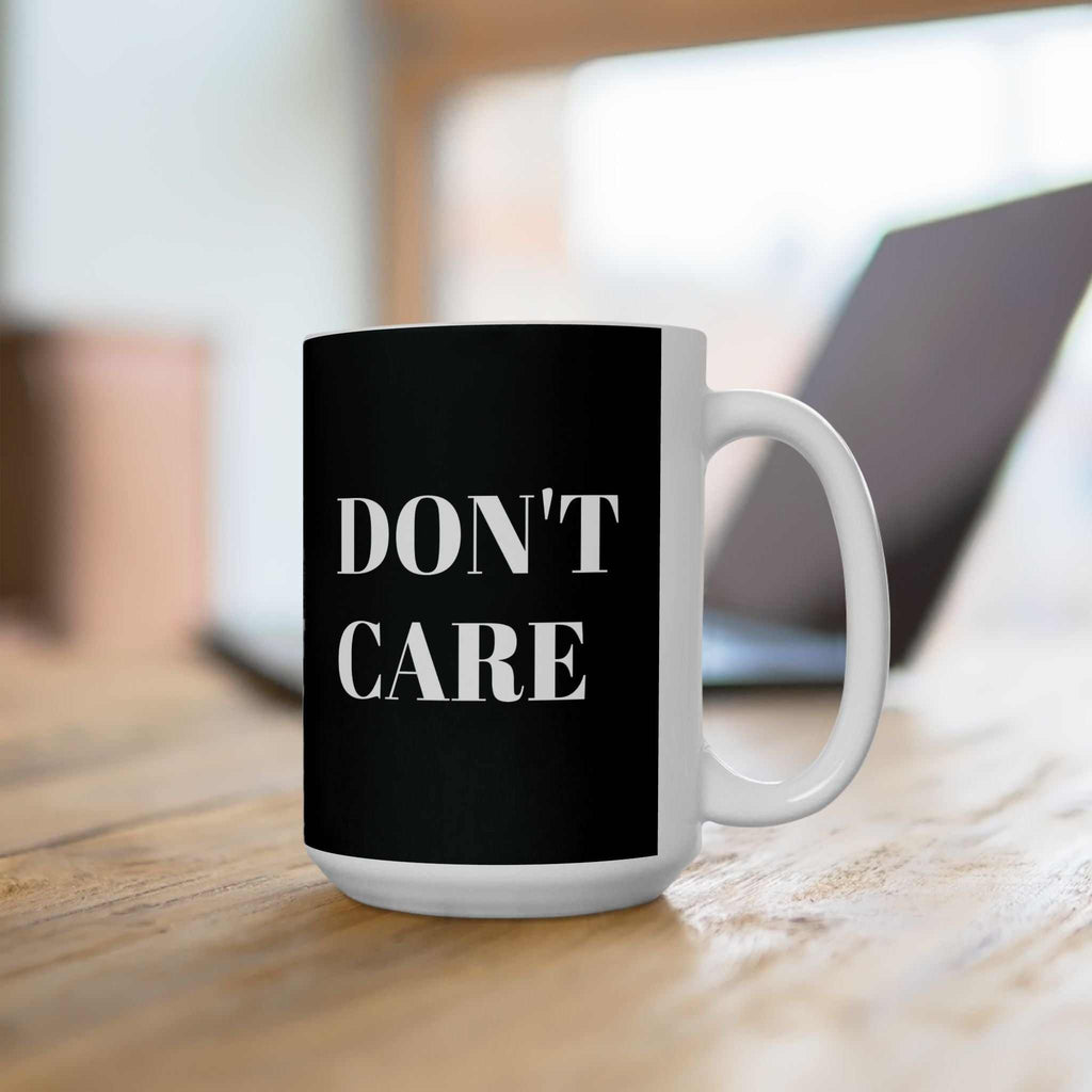 custom mugs DON'T CARE MugMinimalist design, maximum attitude, unapologetically honest. Product features- Glossy finish for a stylish look- Vibrant colors with crisp designs- Microwave-safNOPE SUPPLY