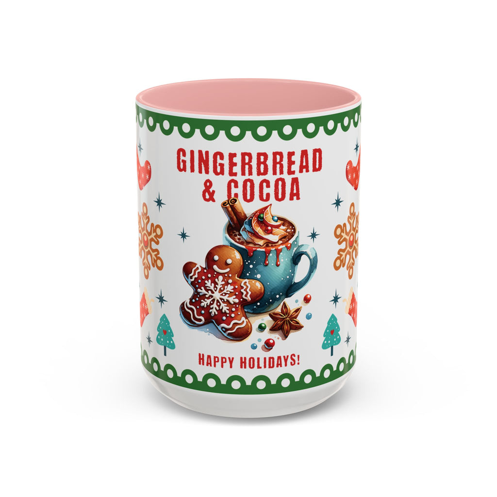 Gingerbread & Cocoa Holiday Coffee Mug — Festive Winter Hot Cocoa Design (11/15oz)