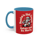Santa Hot Cocoa Accent Coffee Mug — "Santa's Hot Cocoa Relax and Be Merry" Holiday Mug (11/15oz)