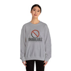 Crewneck Sweatshirt — Minimalist Red Prohibition Symbol Graphic