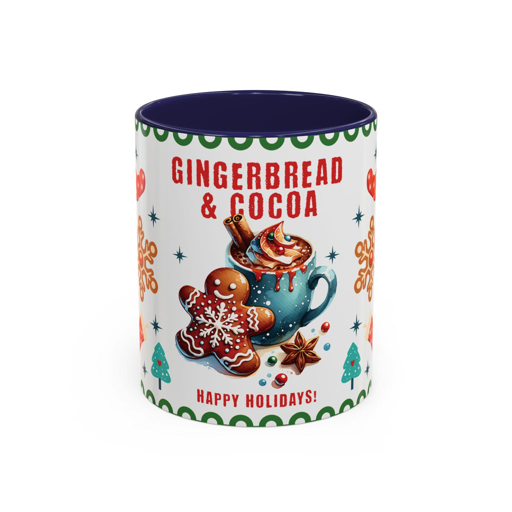 Gingerbread & Cocoa Holiday Coffee Mug — Festive Winter Hot Cocoa Design (11/15oz)