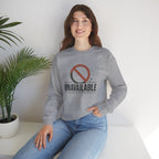 Crewneck Sweatshirt — Minimalist Red Prohibition Symbol Graphic