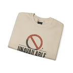 Crewneck Sweatshirt — Minimalist Red Prohibition Symbol Graphic