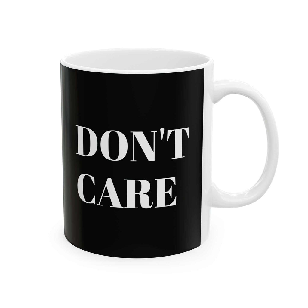 custom mugs DON'T CARE MugMinimalist design, maximum attitude, unapologetically honest. Product features- Glossy finish for a stylish look- Vibrant colors with crisp designs- Microwave-safNOPE SUPPLY