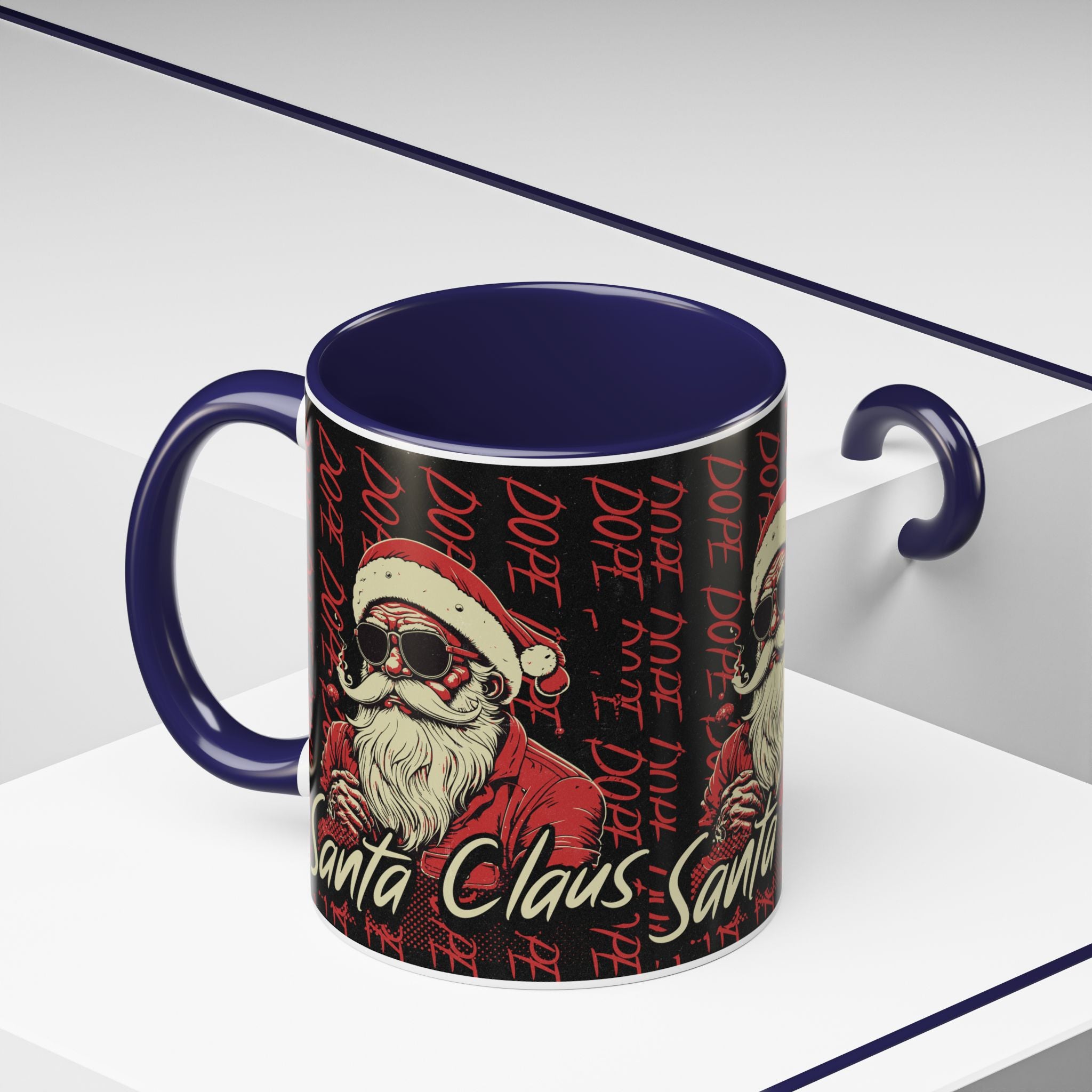 Santa Claus Dope Coffee Mug — Retro Cool Santa Accent Mug (11/15oz)