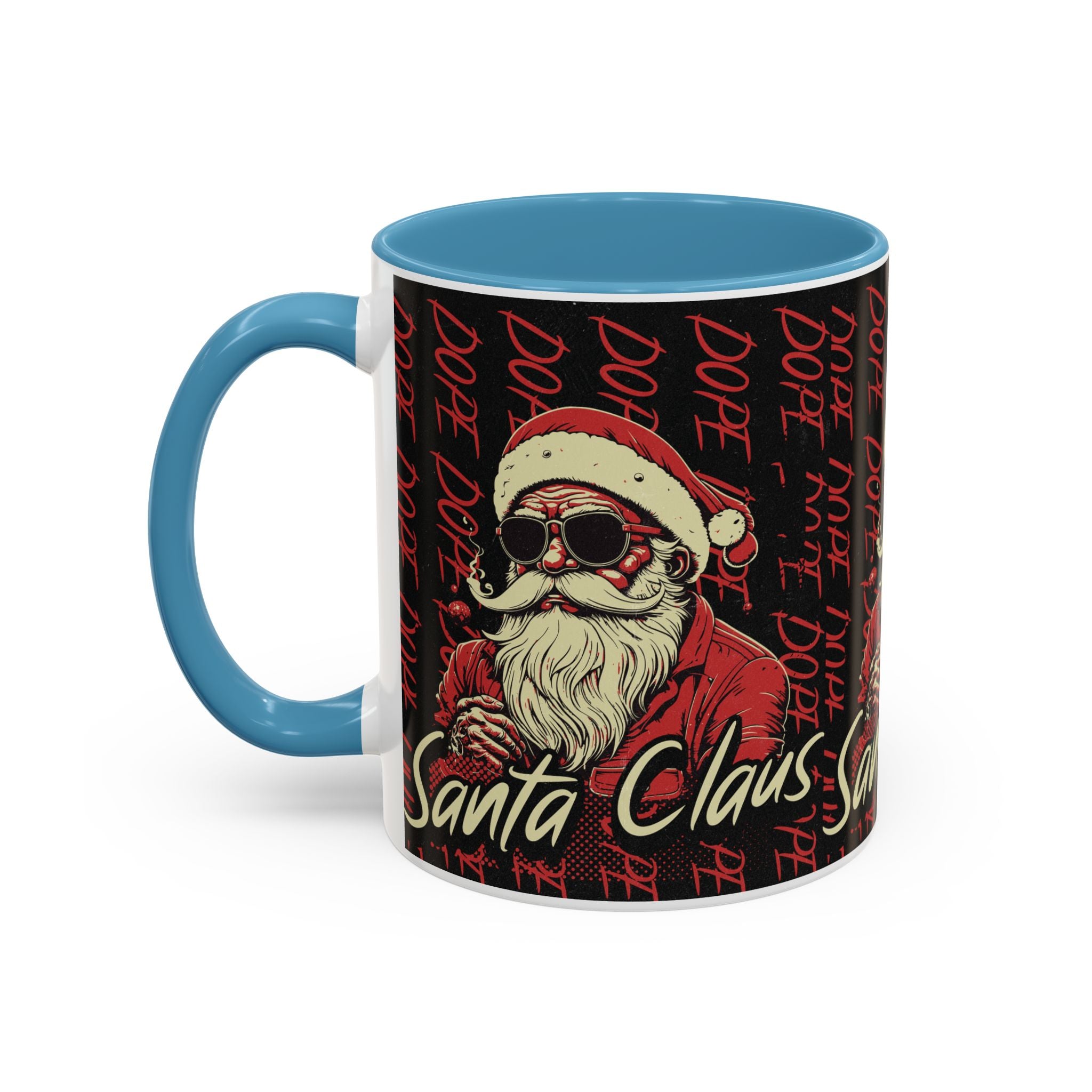 Santa Claus Dope Coffee Mug — Retro Cool Santa Accent Mug (11/15oz)