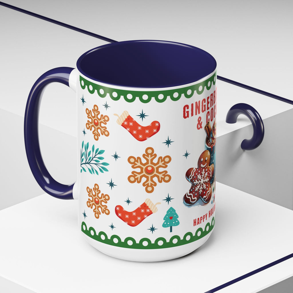 Gingerbread & Cocoa Holiday Coffee Mug — Festive Winter Hot Cocoa Design (11/15oz)