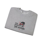 Crewneck Sweatshirt — "Zero Patience, Full Attitude" Skull Graphic