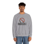 Crewneck Sweatshirt — Minimalist Red Prohibition Symbol Graphic