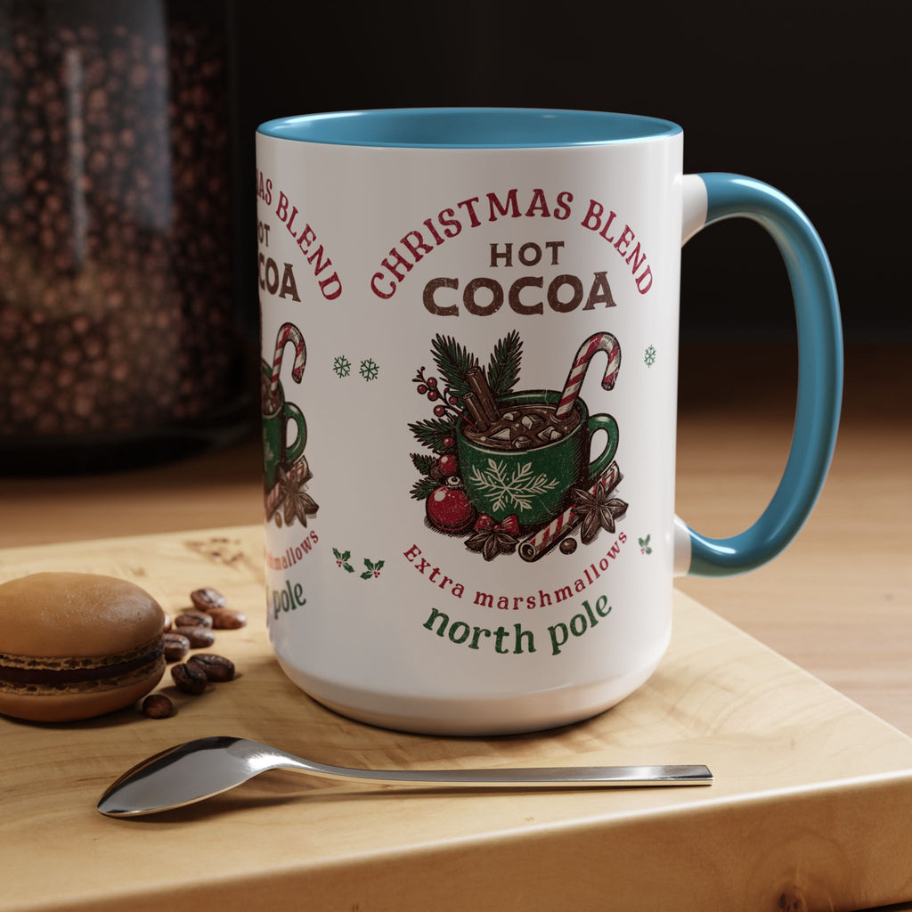 Christmas Blend Hot Cocoa Coffee Mug — North Pole Holiday Cocoa Gift (11/15oz)