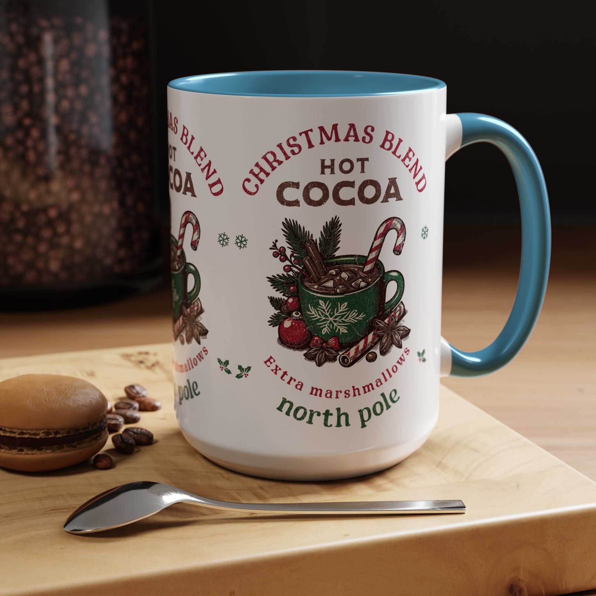 Christmas Blend Hot Cocoa Coffee Mug — North Pole Holiday Cocoa Gift (11/15oz)