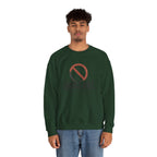 Crewneck Sweatshirt — Minimalist Red Prohibition Symbol Graphic