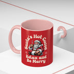 Santa Hot Cocoa Accent Coffee Mug — "Santa's Hot Cocoa Relax and Be Merry" Holiday Mug (11/15oz)