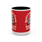 Santa Hot Cocoa Accent Coffee Mug — "Santa's Hot Cocoa Relax and Be Merry" Holiday Mug (11/15oz)