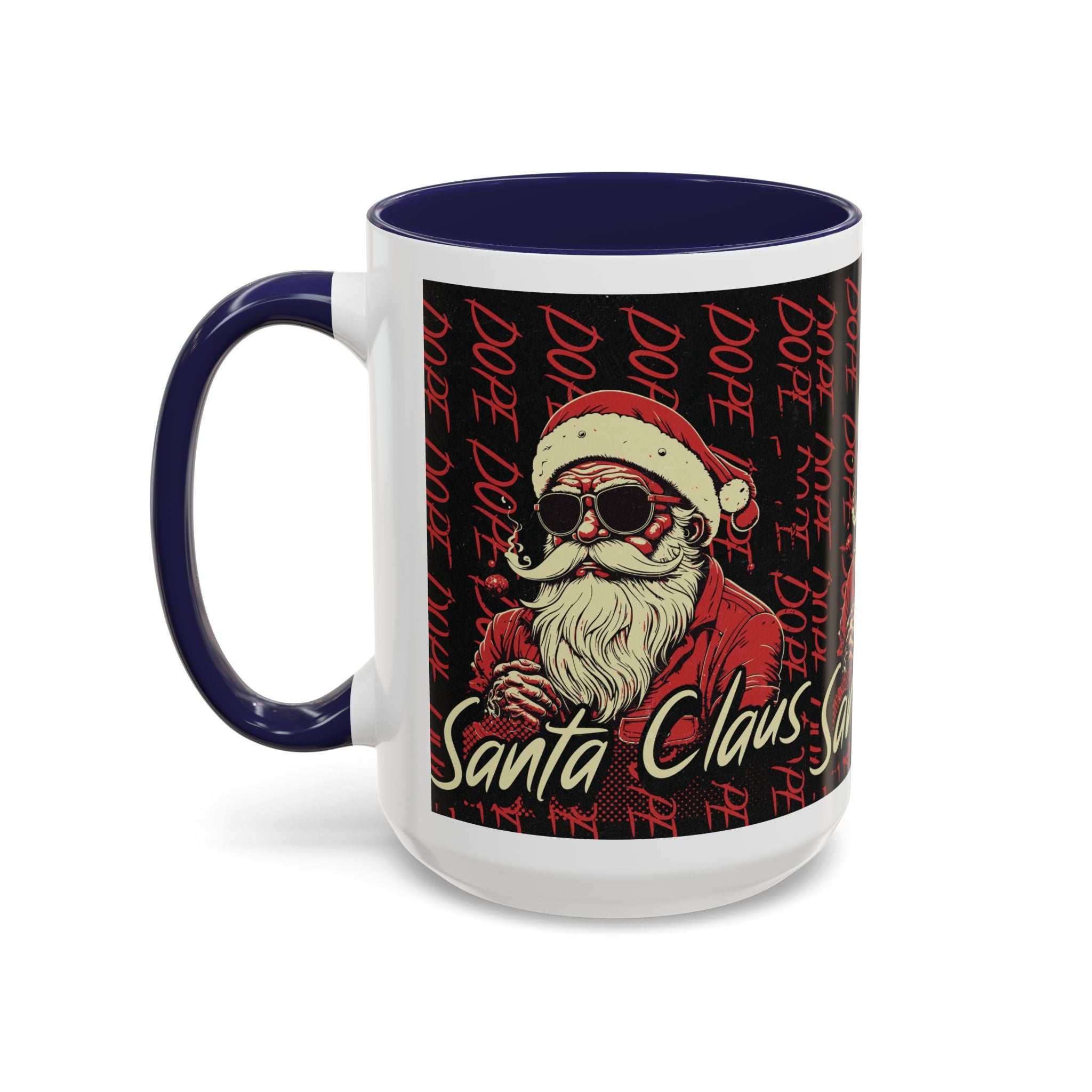 Santa Claus Dope Coffee Mug — Retro Cool Santa Accent Mug (11/15oz)