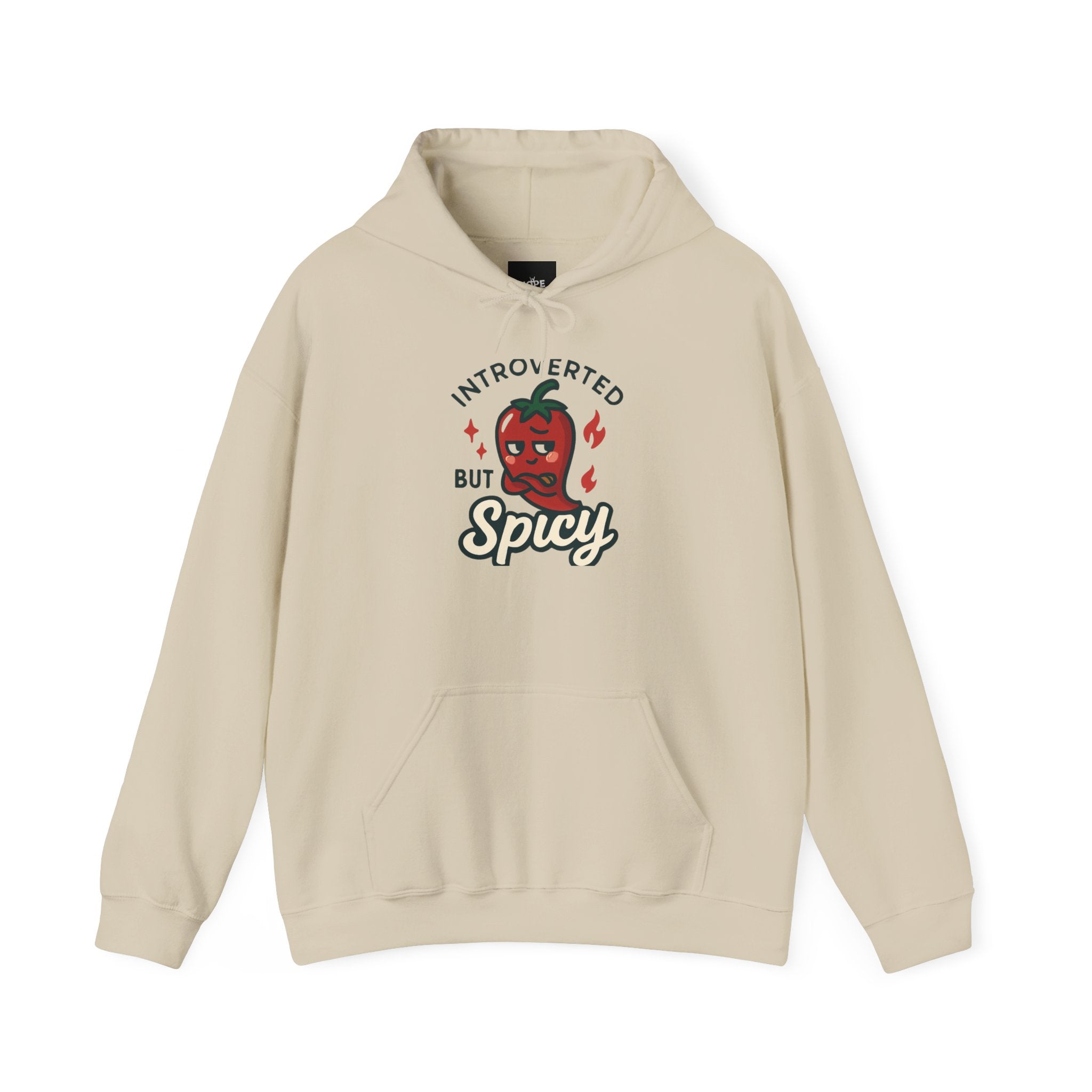 Introverted But Spicy Hoodie — Cute Chili Pepper Graphic Hooded Sweatshirt