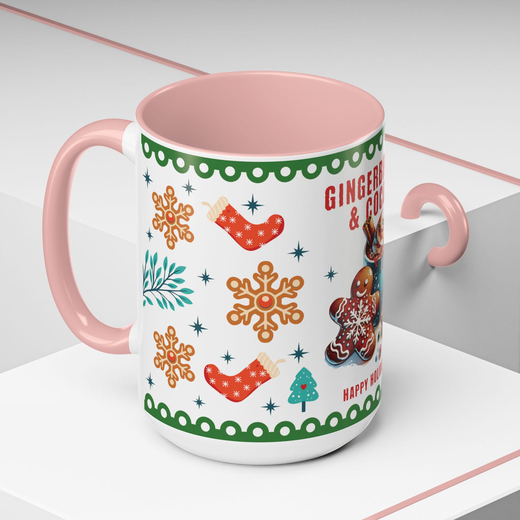 Gingerbread & Cocoa Holiday Coffee Mug — Festive Winter Hot Cocoa Design (11/15oz)