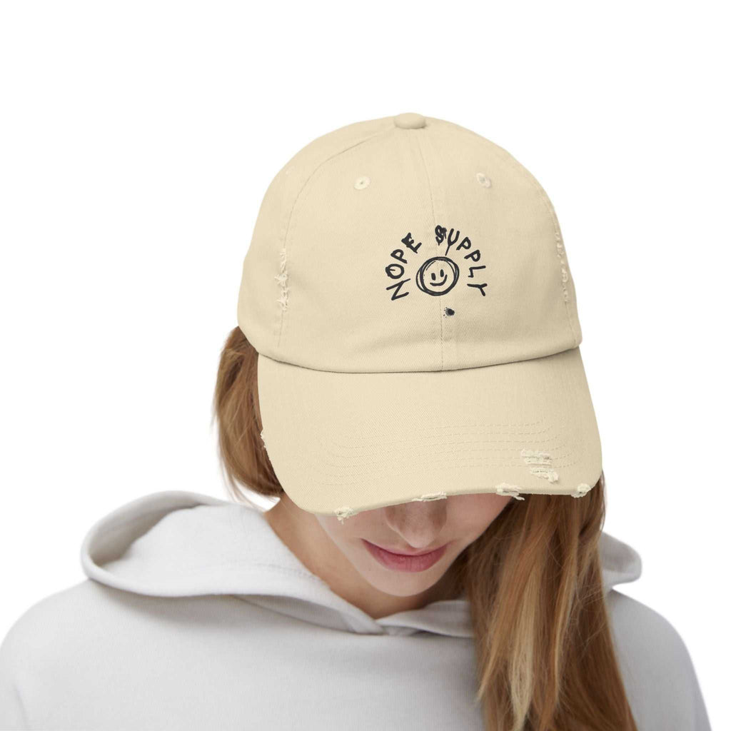 pink hat NOPE SUPPLY CapMinimal look. Maximum mood. The ultimate unbothered accessoryProduct features- 100% cotton twill for a vintage aesthetic- Comfortable unstructured design for all-dayNOPE SUPPLY