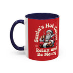 Santa Hot Cocoa Accent Coffee Mug — "Santa's Hot Cocoa Relax and Be Merry" Holiday Mug (11/15oz)