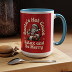 Santa Hot Cocoa Accent Coffee Mug — "Santa's Hot Cocoa Relax and Be Merry" Holiday Mug (11/15oz)