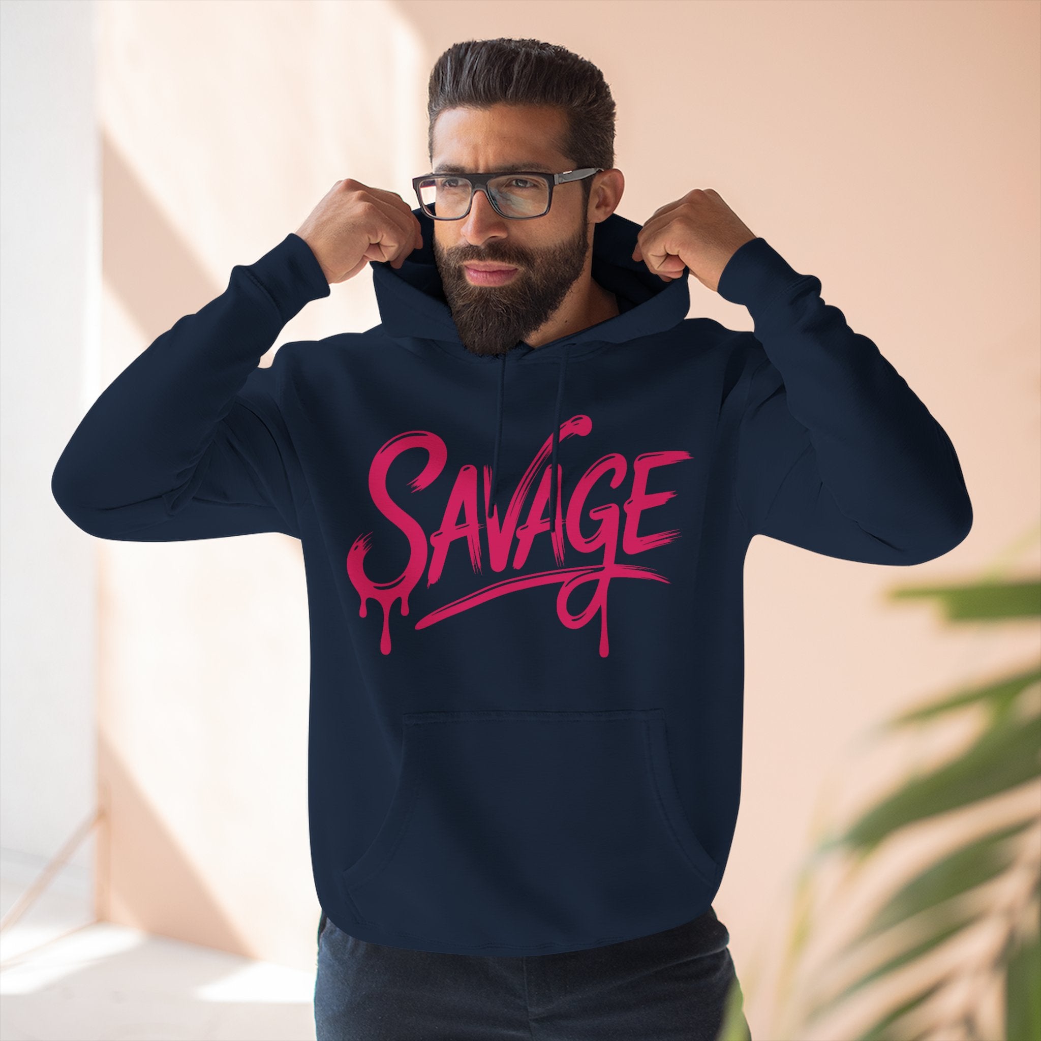 Savage Drip Hoodie — Bold Pink Streetwear Pullover