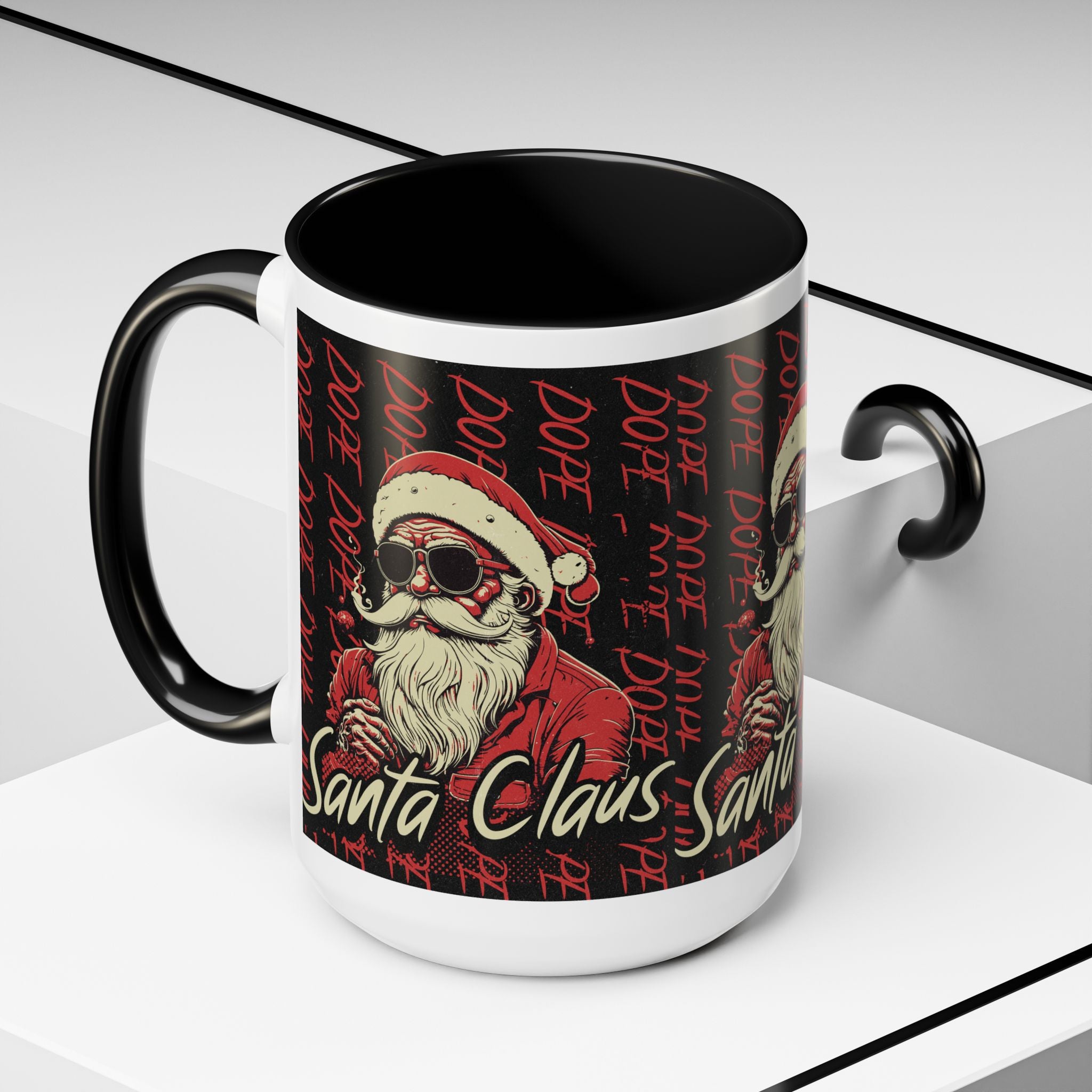 Santa Claus Dope Coffee Mug — Retro Cool Santa Accent Mug (11/15oz)
