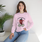 Introverted But Spicy Sweatshirt — Cute Chili Pepper Graphic Crewneck