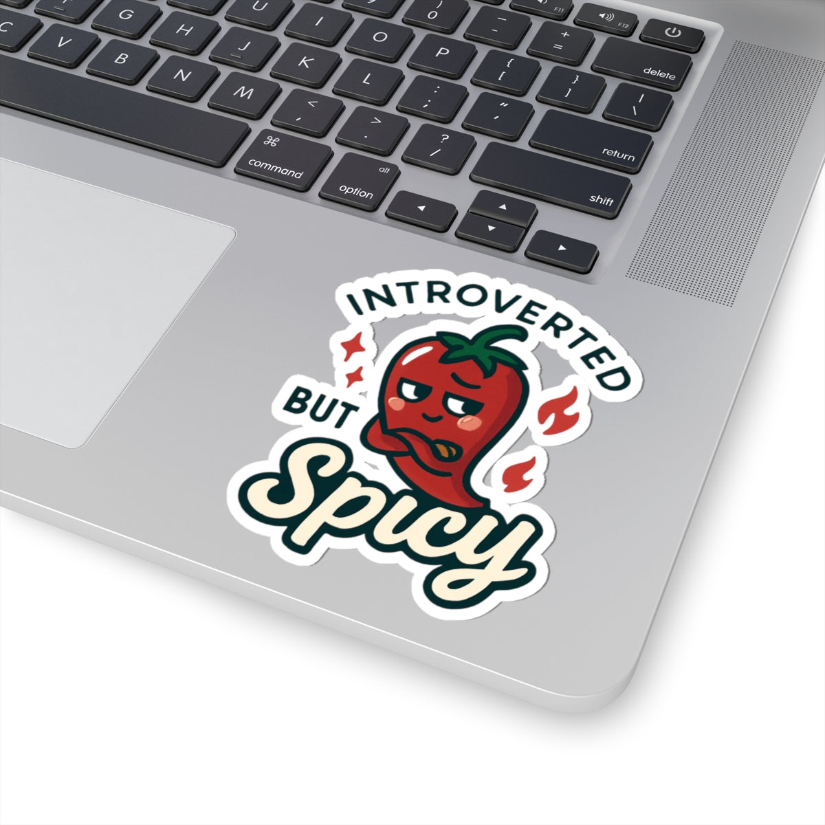 Sticker — "Introverted But Spicy" Cute Chili Pepper Vinyl Sticker