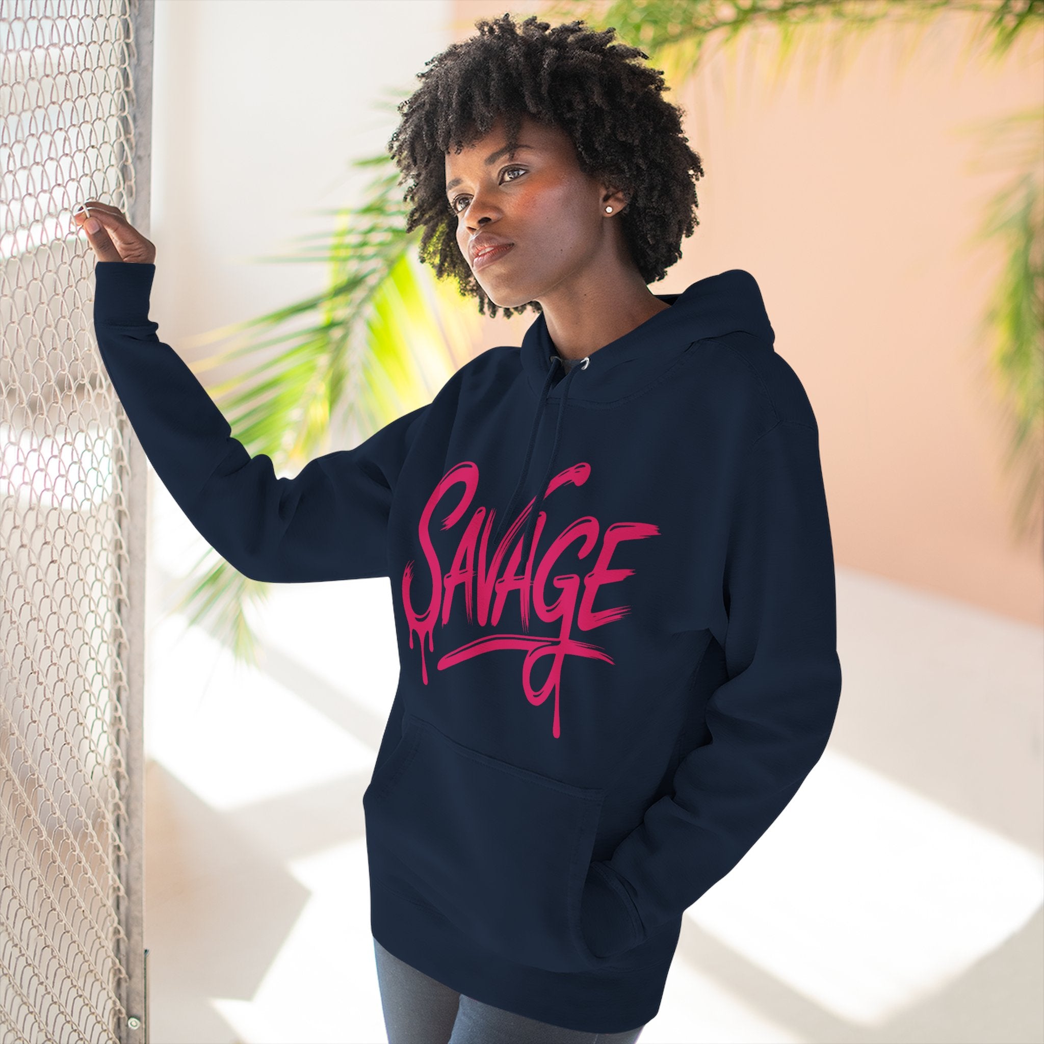 Savage Drip Hoodie — Bold Pink Streetwear Pullover