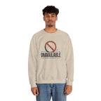 Crewneck Sweatshirt — Minimalist Red Prohibition Symbol Graphic