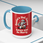 Santa Hot Cocoa Accent Coffee Mug — "Santa's Hot Cocoa Relax and Be Merry" Holiday Mug (11/15oz)