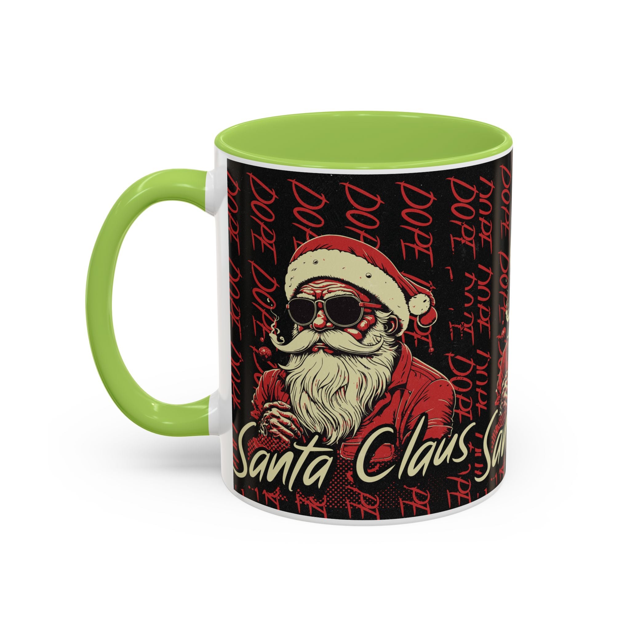 Santa Claus Dope Coffee Mug — Retro Cool Santa Accent Mug (11/15oz)