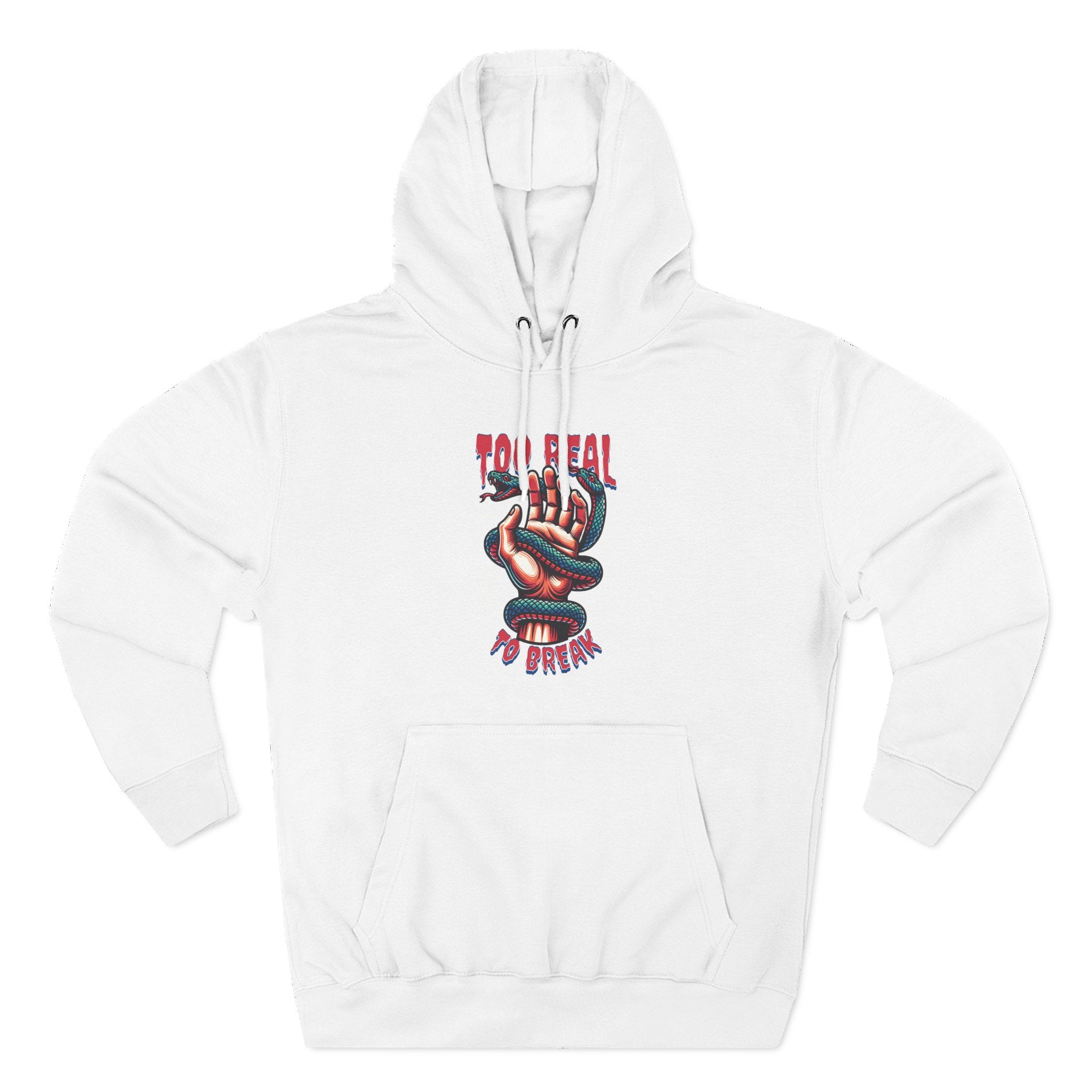 Hoodie — 'Too Real To Break' Snake Graphic Fleece Hoodie