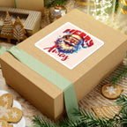 Christmas Santa Sticker — "Merry Xmas" Kiss-Cut Holiday Decal