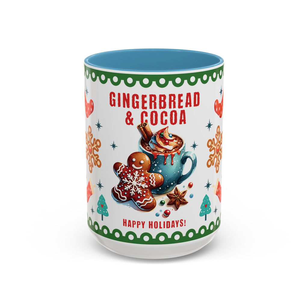 Gingerbread & Cocoa Holiday Coffee Mug — Festive Winter Hot Cocoa Design (11/15oz)