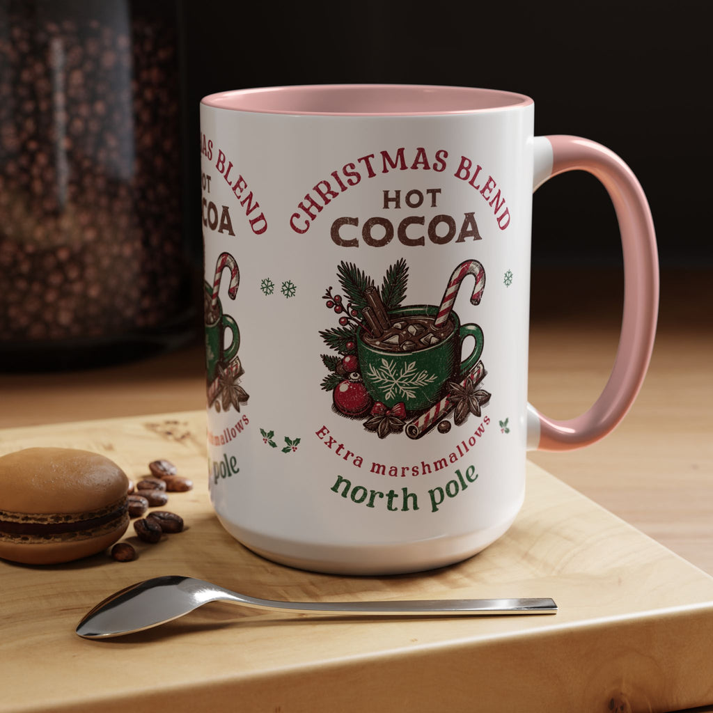 Christmas Blend Hot Cocoa Coffee Mug — North Pole Holiday Cocoa Gift (11/15oz)