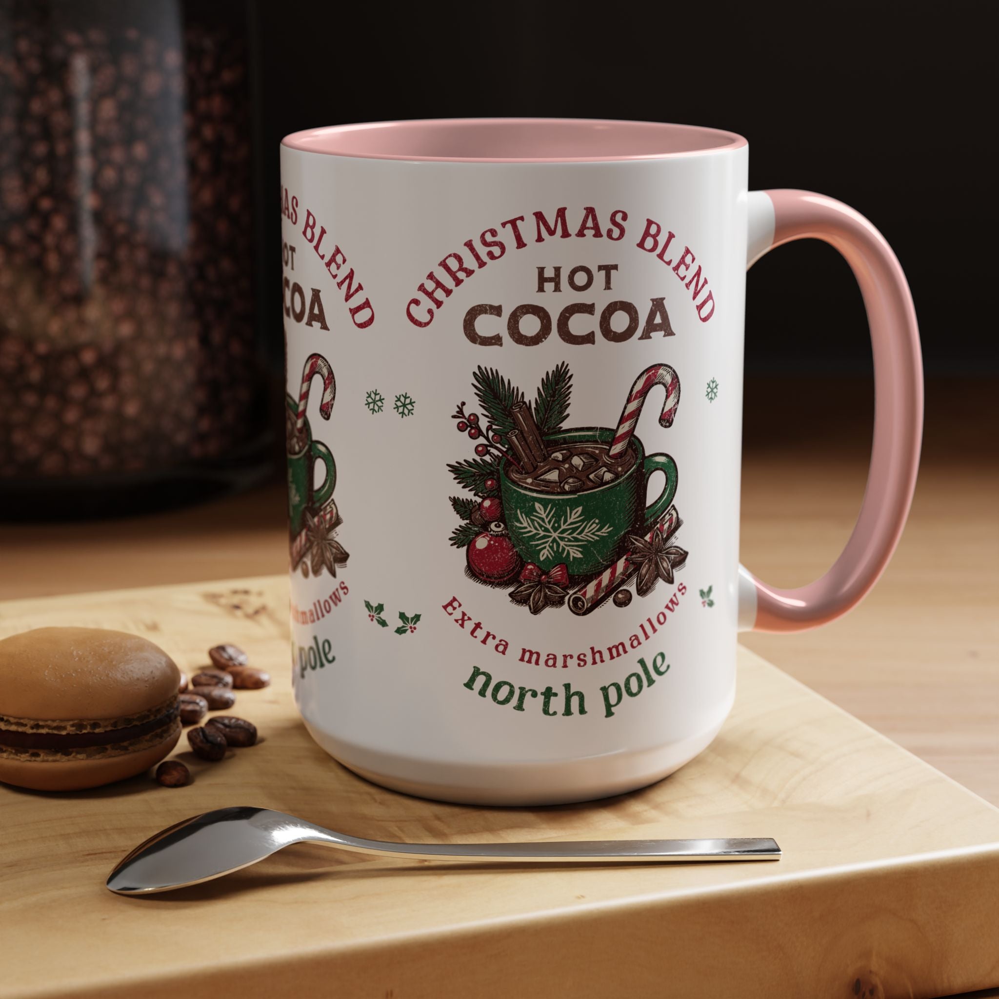 Christmas Blend Hot Cocoa Coffee Mug — North Pole Holiday Cocoa Gift (11/15oz)
