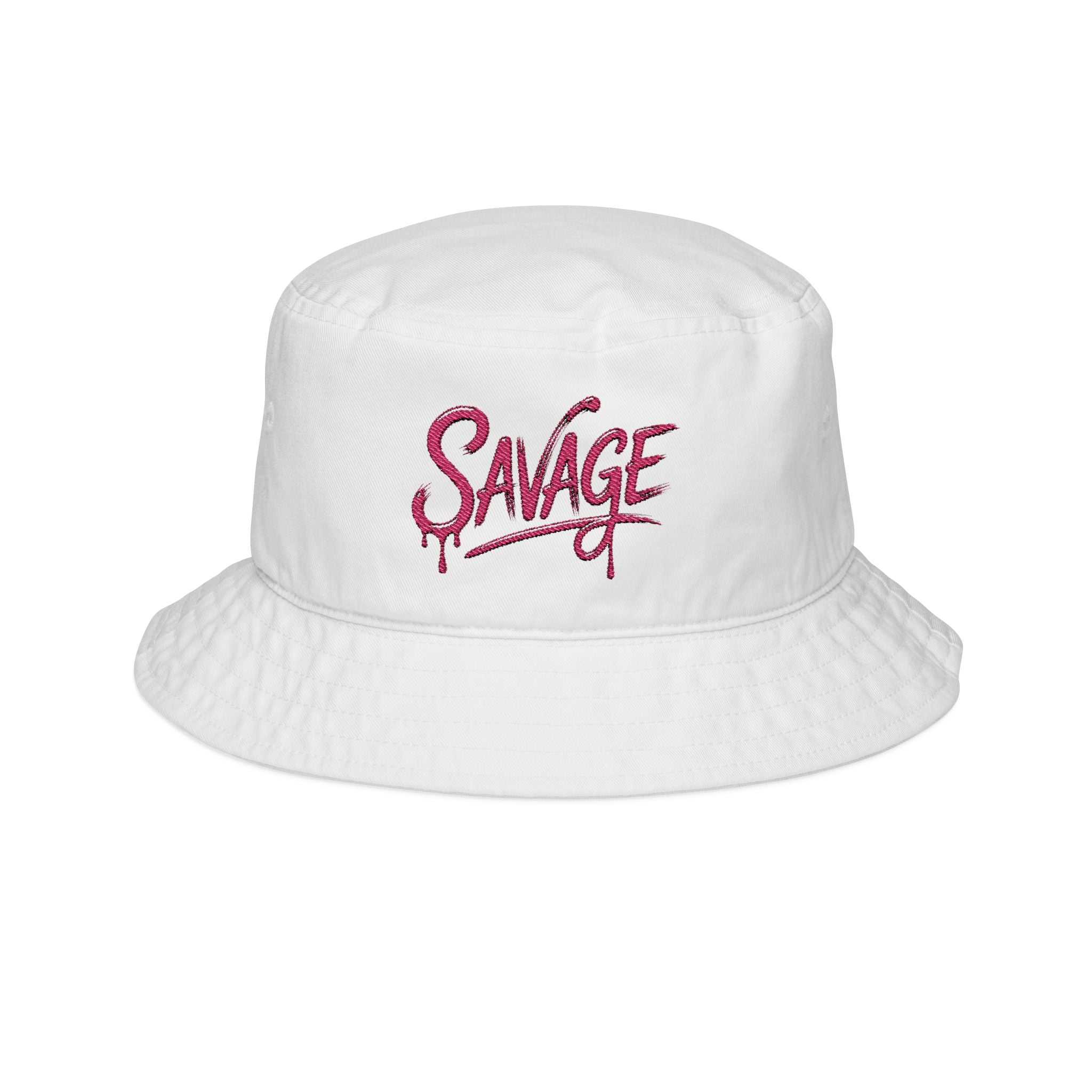 Savage Embroidered Bucket Hat — Trendy Streetwear Sun Hat