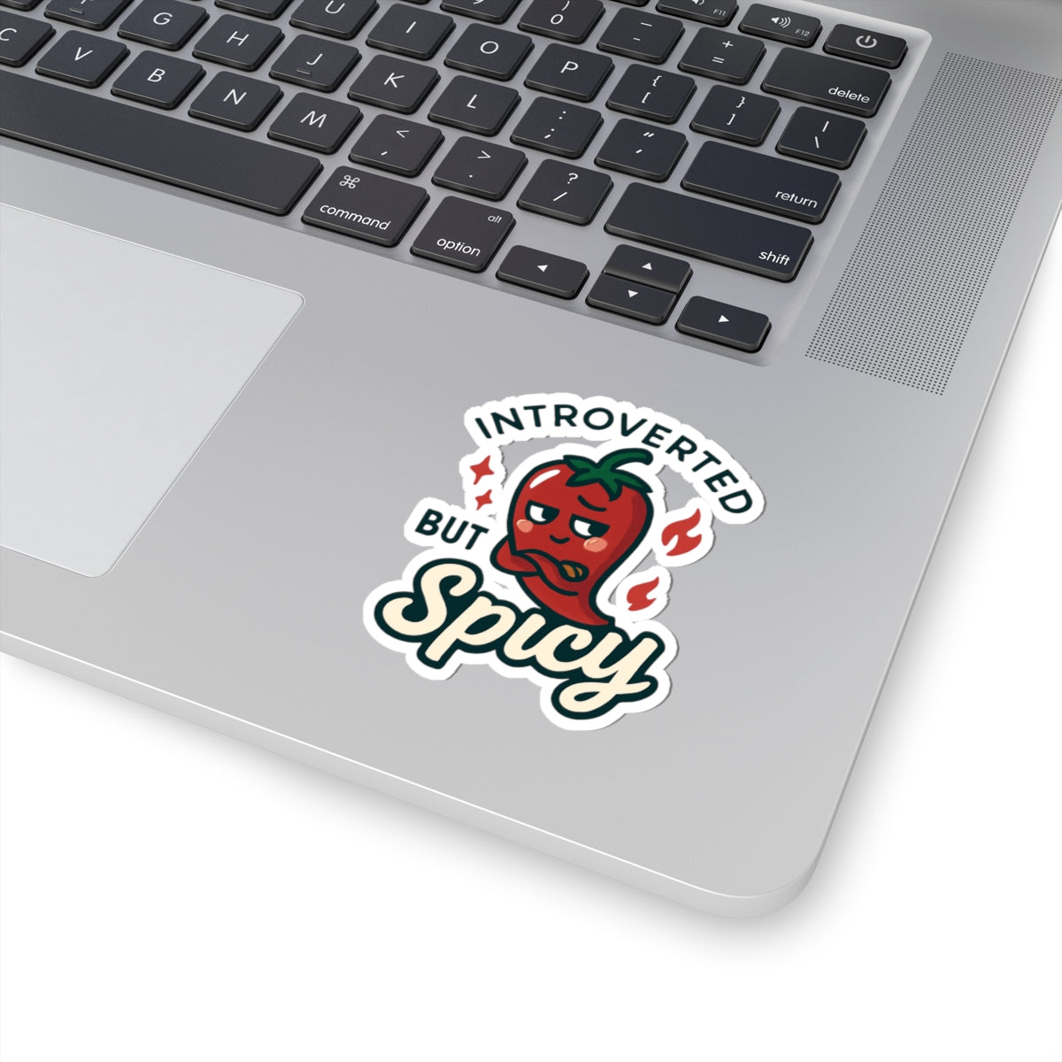 Sticker — "Introverted But Spicy" Cute Chili Pepper Vinyl Sticker