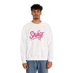 Savage Script Crewneck Sweatshirt — Pink Graffiti Graphic
