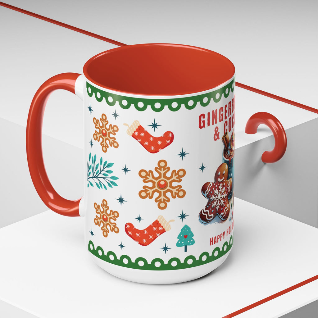 Gingerbread & Cocoa Holiday Coffee Mug — Festive Winter Hot Cocoa Design (11/15oz)