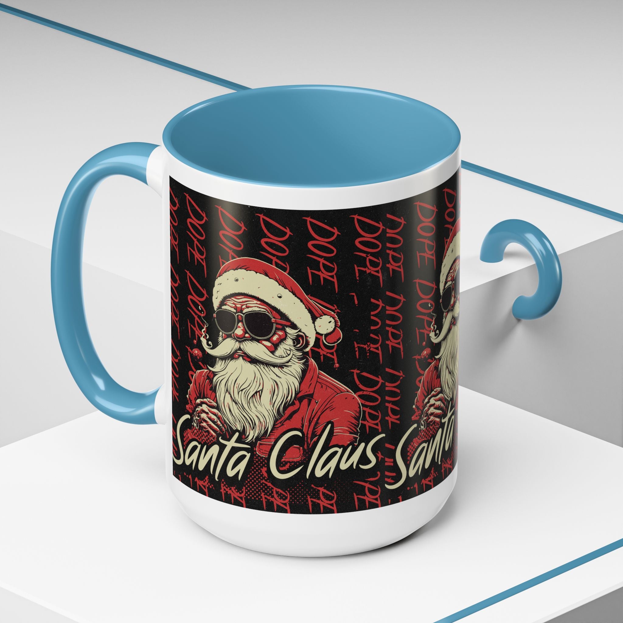 Santa Claus Dope Coffee Mug — Retro Cool Santa Accent Mug (11/15oz)