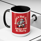 Santa Hot Cocoa Accent Coffee Mug — "Santa's Hot Cocoa Relax and Be Merry" Holiday Mug (11/15oz)