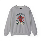 Introverted But Spicy Sweatshirt — Cute Chili Pepper Graphic Crewneck