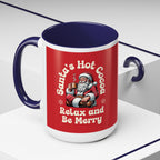 Santa Hot Cocoa Accent Coffee Mug — "Santa's Hot Cocoa Relax and Be Merry" Holiday Mug (11/15oz)